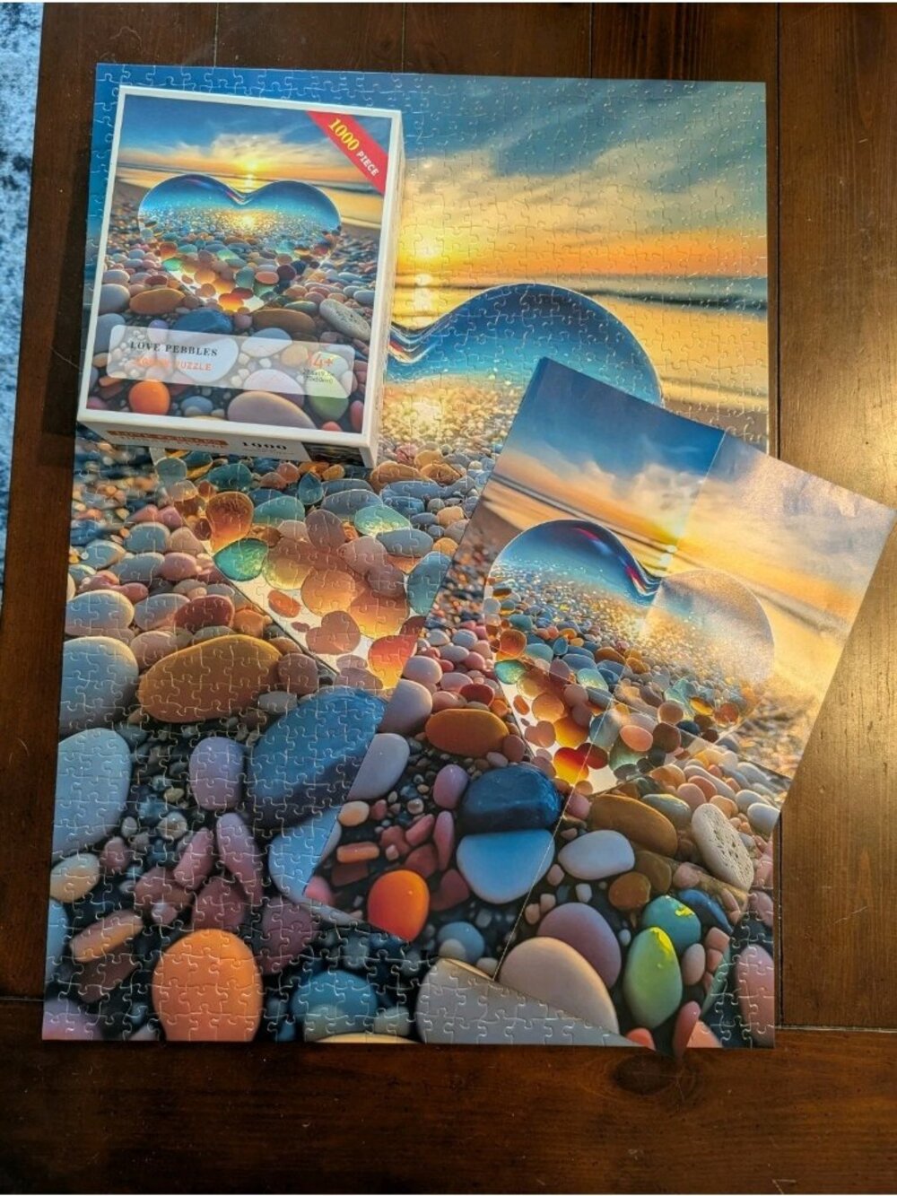 Challenging 1000 Piece‎ Love Pebbles Beach Jigsaw Puzzle for Adults - Picture 3 of 4
